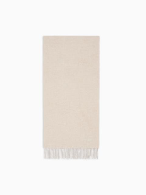 GIORGIO ARMANI Cashmere scarf with embroidered logo