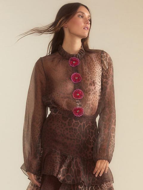 CYNTHIA ROWLEY Prim Silk Organza Blouse