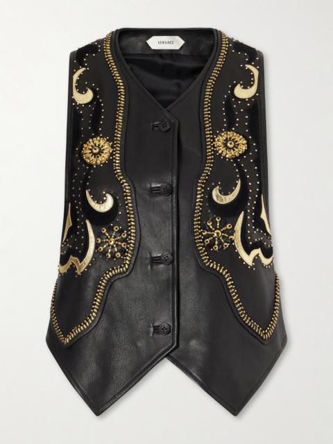versace virtus animalier embroidered mini dress Eloise Hand Beaded Mini Dress - Gold Swirl Print main image 0