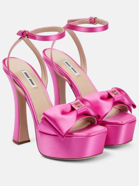 Miu Miu Satin platform sandals