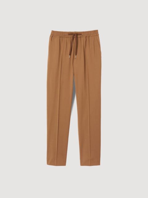 Sandro ELASTICATED STRAIGHT-LEG PANTS