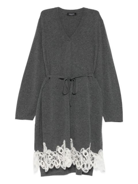 FABIANA FILIPPI lace-trim tie-fastening dress