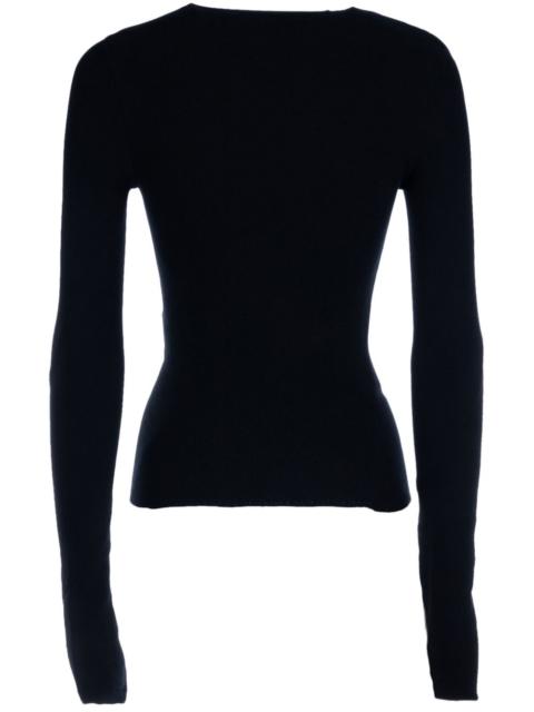 BALENCIAGA fine-ribbed cotton jumper