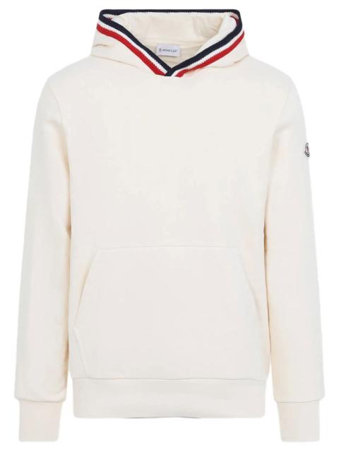 Moncler Hooded sweatshirt with striped trim