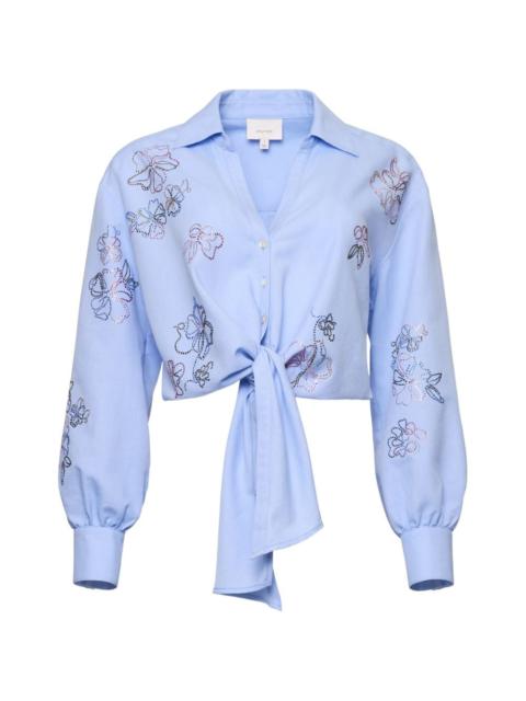 Cinq à Sept Marianna floral tie shirt