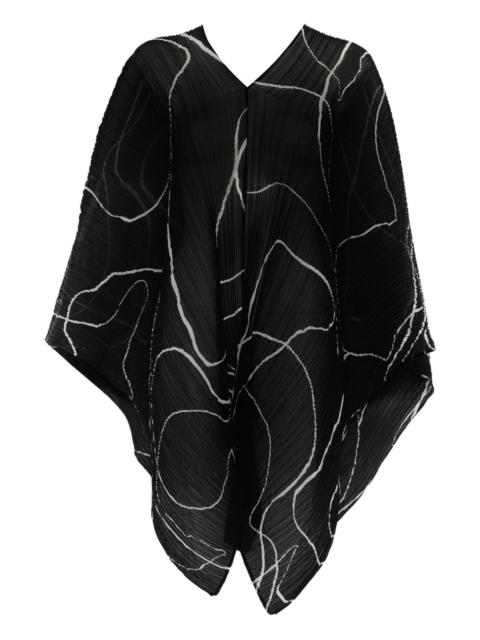 Pleats Please Issey Miyake abstract-pattern blouse