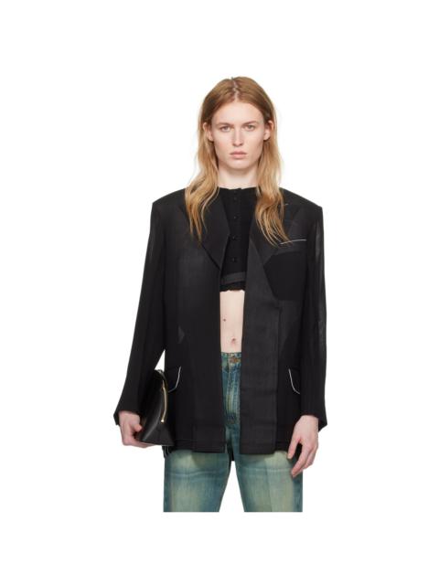 Victoria Beckham Black Fold Detail Blazer