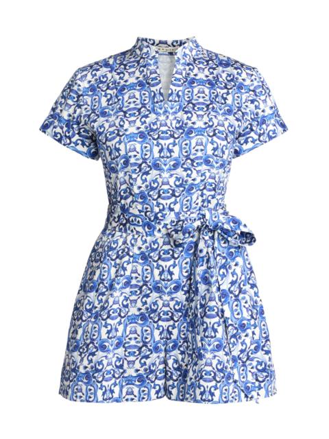 Alice + Olivia Women's Lucy Geometric Cotton-Blend Romper - Solstice