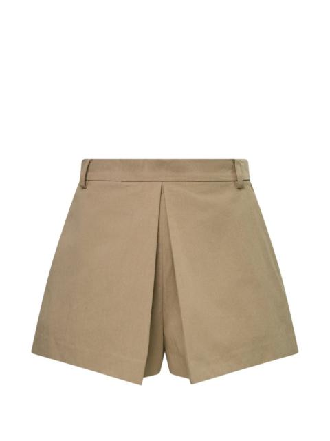 pushBUTTON pleated A-line shorts