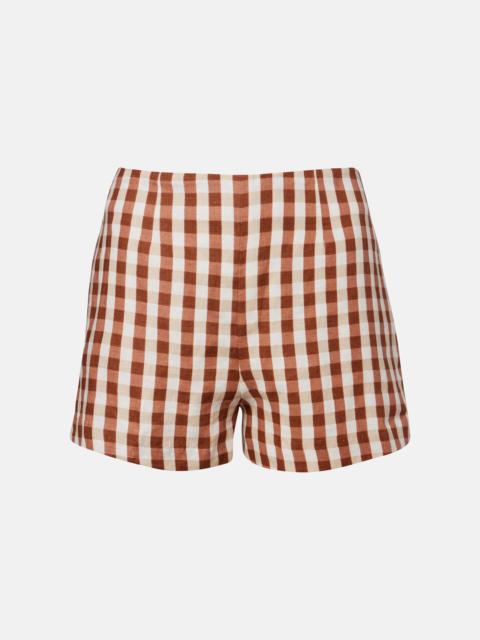 FAITHFULL Lila gingham linen shorts