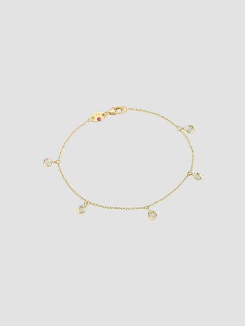 ROBERTO COIN Women's Diamond By The Inch 18K Yellow Gold & 0.23 TCW Diamond Dangle Bracelet - Gold