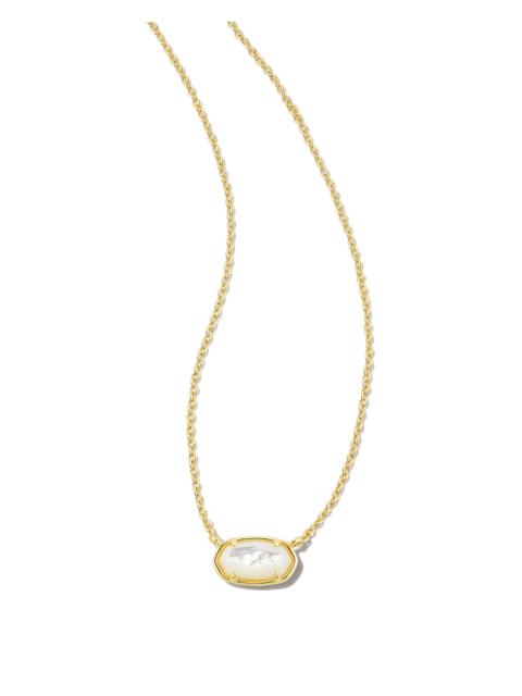 KENDRA SCOTT Grayson Gold Pendant Necklace in Ivory Mother-of-Pearl