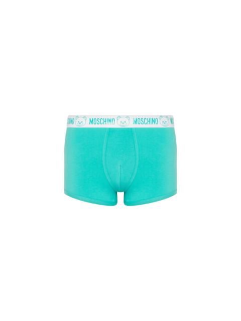 Moschino UNDERBEAR RUBBER LOGO STRETCH JERSEY BOXERS