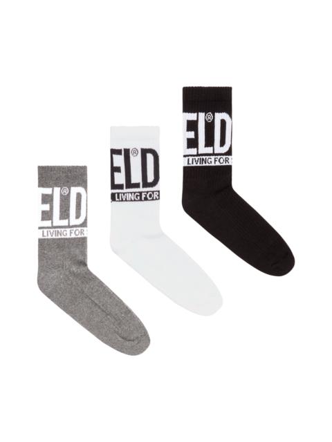 Diesel SKM-WRAPAROUND-MID-CUT-CUSHIONED-SOCKS