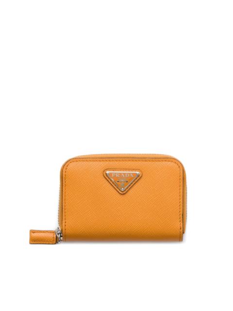 Prada around-zip logo wallet