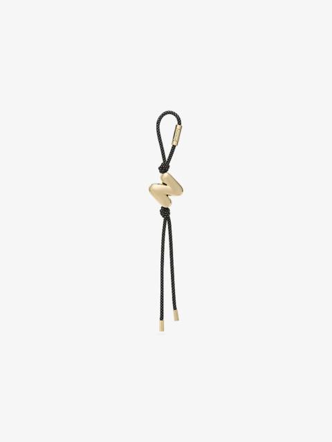 MICHAEL KORS Initial Gold-Tone and Speckled Cord Bag Charm