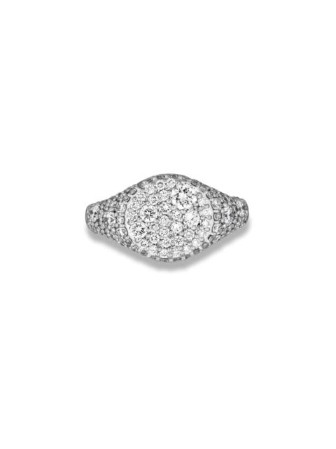 STONE AND STRAND The Standard LAB-Created Diamond Silver Signet
