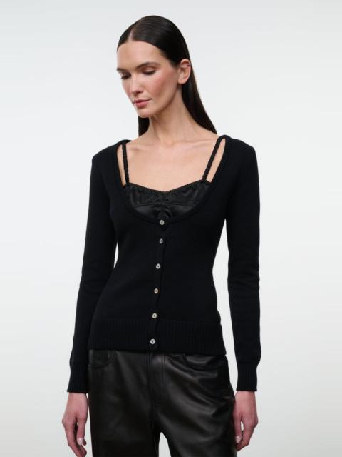 STAUD STAUD NATASHA CASHMERE SWEATER BLACK