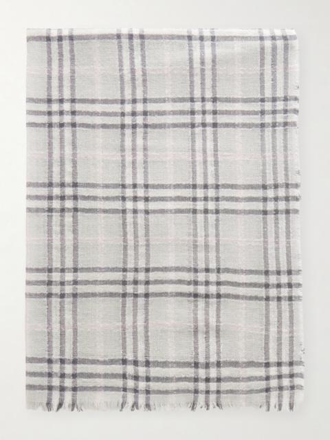 Burberry Checked Wool-blend Scarf