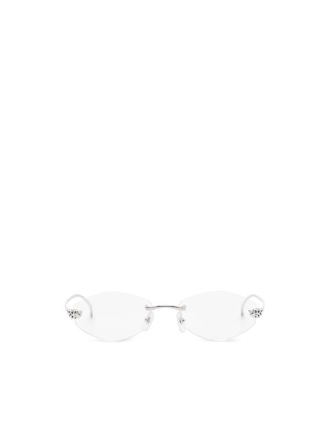 Cartier geometric-frame rimless glasses