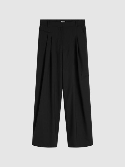 ST. AGNI Wool Pinstripe Pocket Pants - Fine Pinstripe