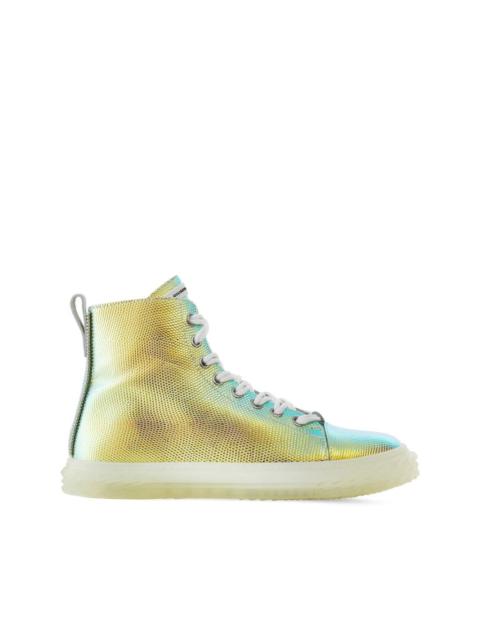 Blabber shimmering lizard-effect sneakers