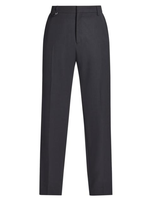 JACQUEMUS Men's Wool Crease-Front Pants - Black