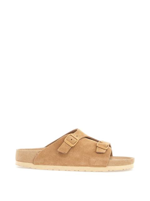 BIRKENSTOCK BEIGE SUEDE ZURICH SANDALS WITH ADJUSTABLE BUCKLES