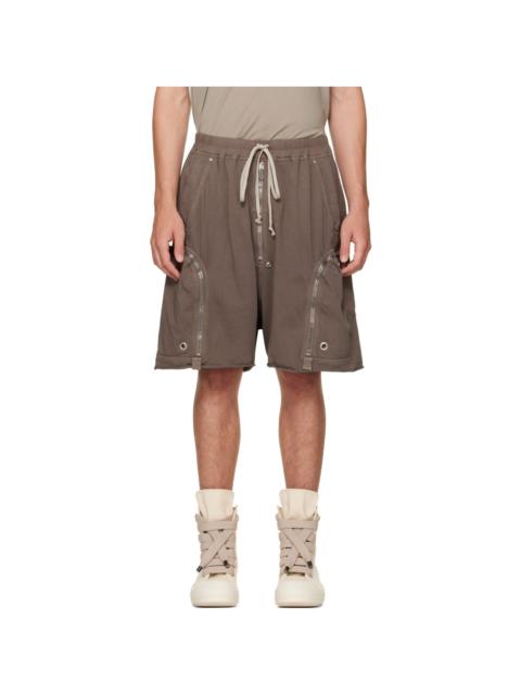 Rick Owens DRKSHDW Taupe Tower Bauhaus Shorts