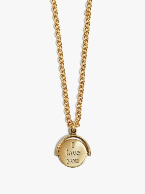 Victoria Beckham I Love you Charm in Gold (necklace sold separately)