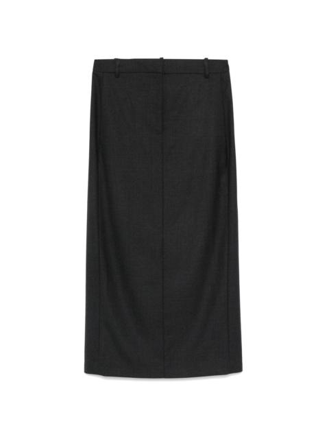 concealed-fastening midi skirt