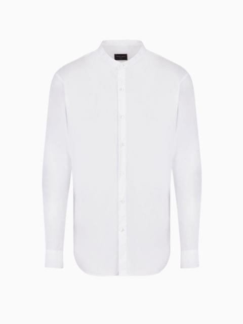 GIORGIO ARMANI Plain-knit stretch cotton Icon shirt