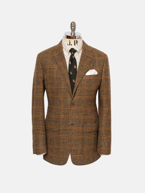 J. PRESS MADE-IN-USA BROWN PRINCE OF WALES CHEVIOT TWEED SPORT COAT