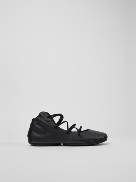 CAMPER Right Black Leather Ankle Boots for Women.