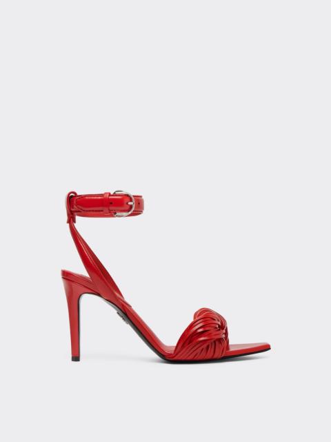 Ferrari Nappa leather heeled sandals