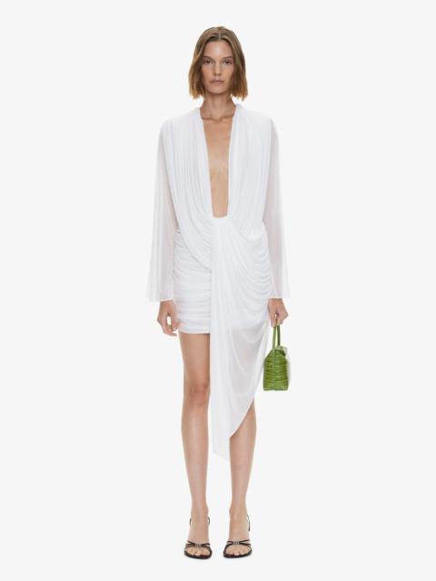 CHRISTOPHER ESBER Ripple Drape Long Sleeve Mini Dress