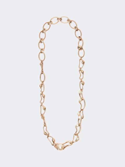 WEEKEND Max Mara BRONTE Bead and metallic necklace - GOLD