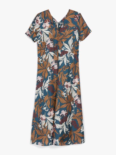 PAOLA Printed silk dress