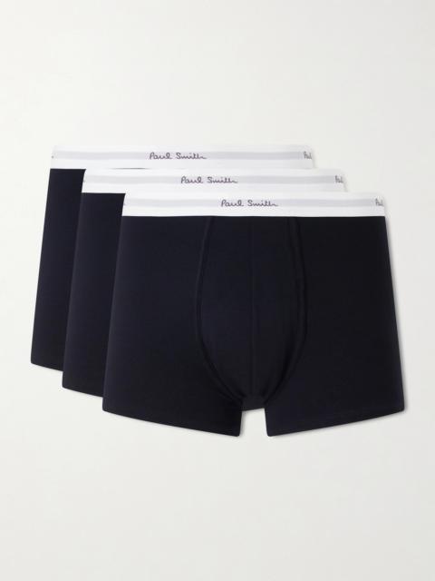 Paul Smith Three-Pack Stretch Organic Cotton-Jersey Boxer Briefs