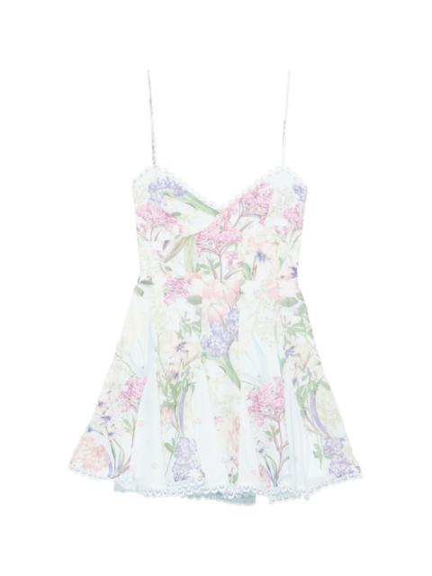 Charo Ruiz Marlene floral lace mini dress