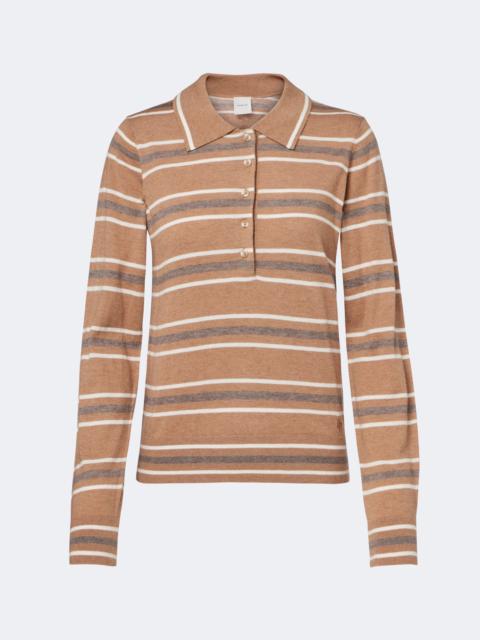 VARLEY Mayra striped polo sweater