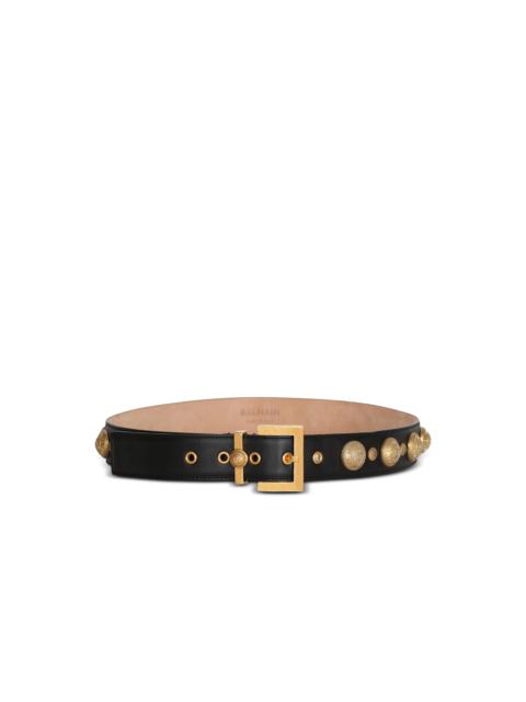 Leather 'Coin' belt