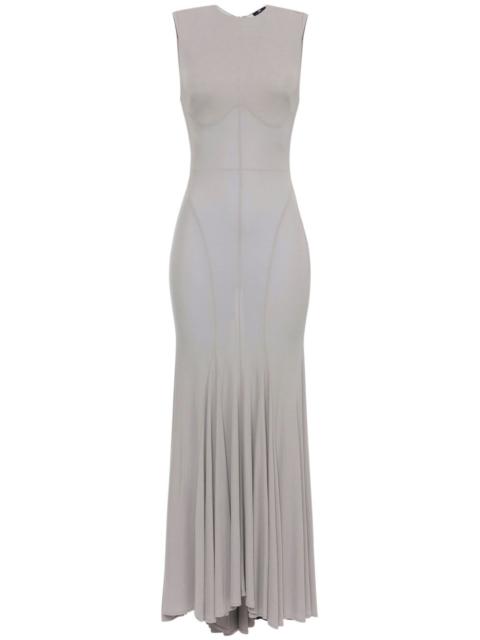 ELISABETTA FRANCHI jersey flared midi dress