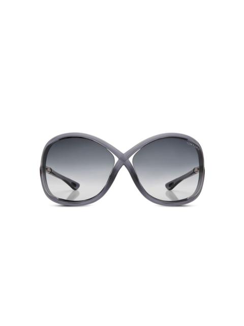 TOM FORD geometric semi-rim sunglasses