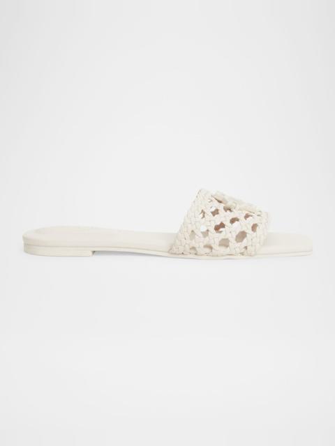 SIMKHAI Dion Vegan Leather Flat Sandals