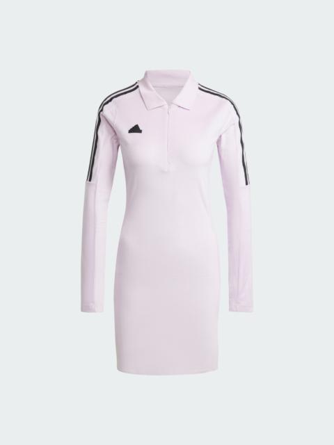 adidas Tiro Cut 3-Stripes Stretchy Velour Dress