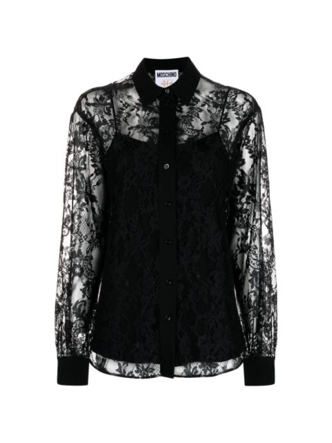 Tシャツ・カットソー Moschino SS24 LACE SHIRT (02140461_4555) Moschino MOSCHINO LACE SHIRT | baltini | REVERSIBLE