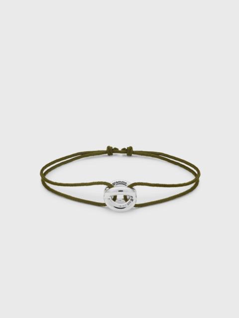 le gramme 3g-khaki-cord entrelacs-bracelet
