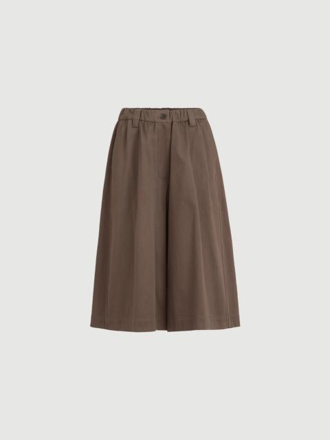 Brunello Cucinelli Couture cotton gabardine long Bermuda shorts with monili