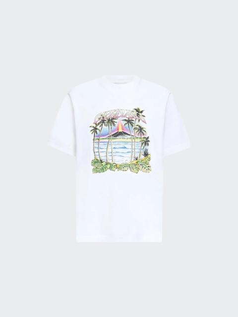 CASABLANCA Volcano Printed Classic Tee White